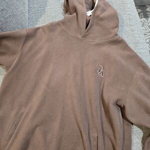 P'tula Brown Hooded Fleece Pullover